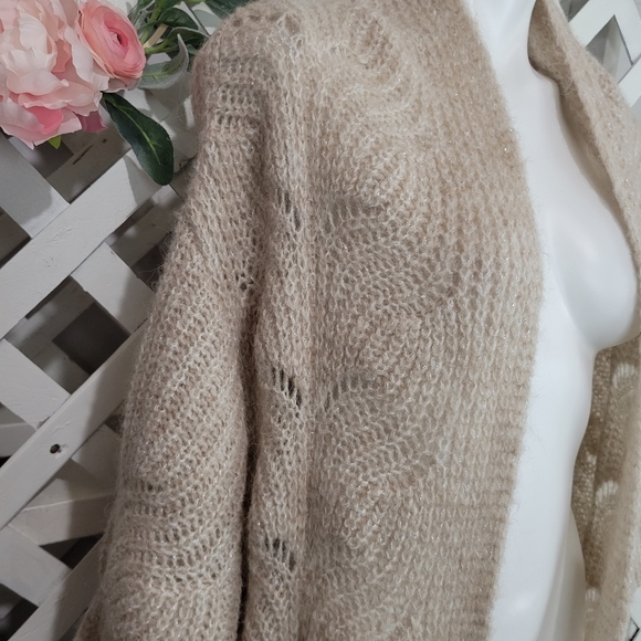 Emme Marella Alpaca Blend Knit Cozy Long Open Cardigan Size Small - Picture 3 of 10